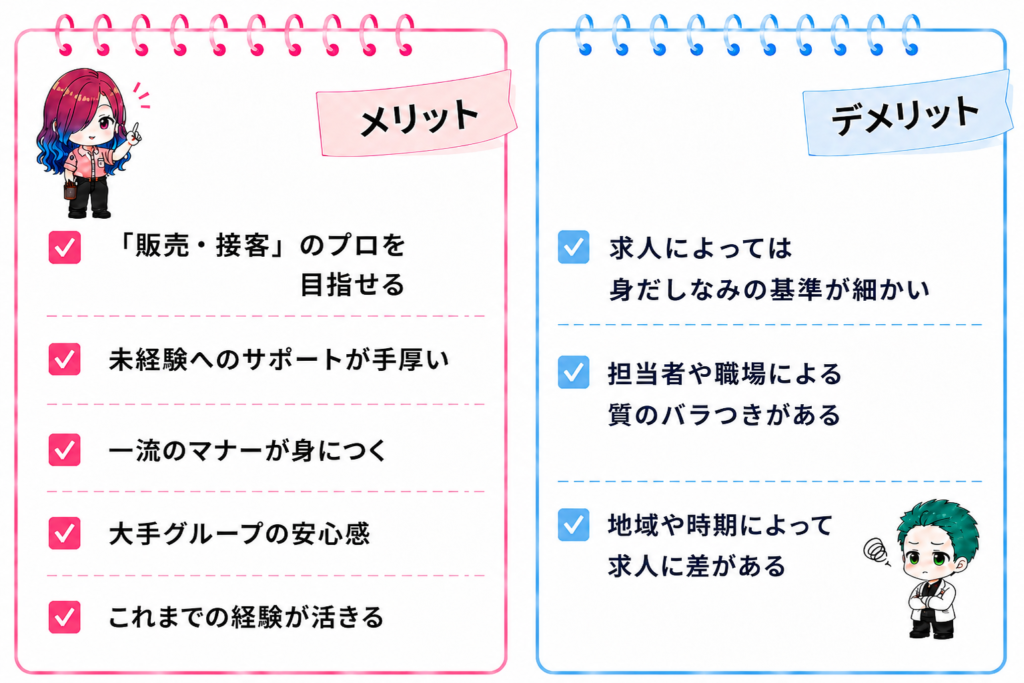 ディンプルのメリットとデメリットを比較した図